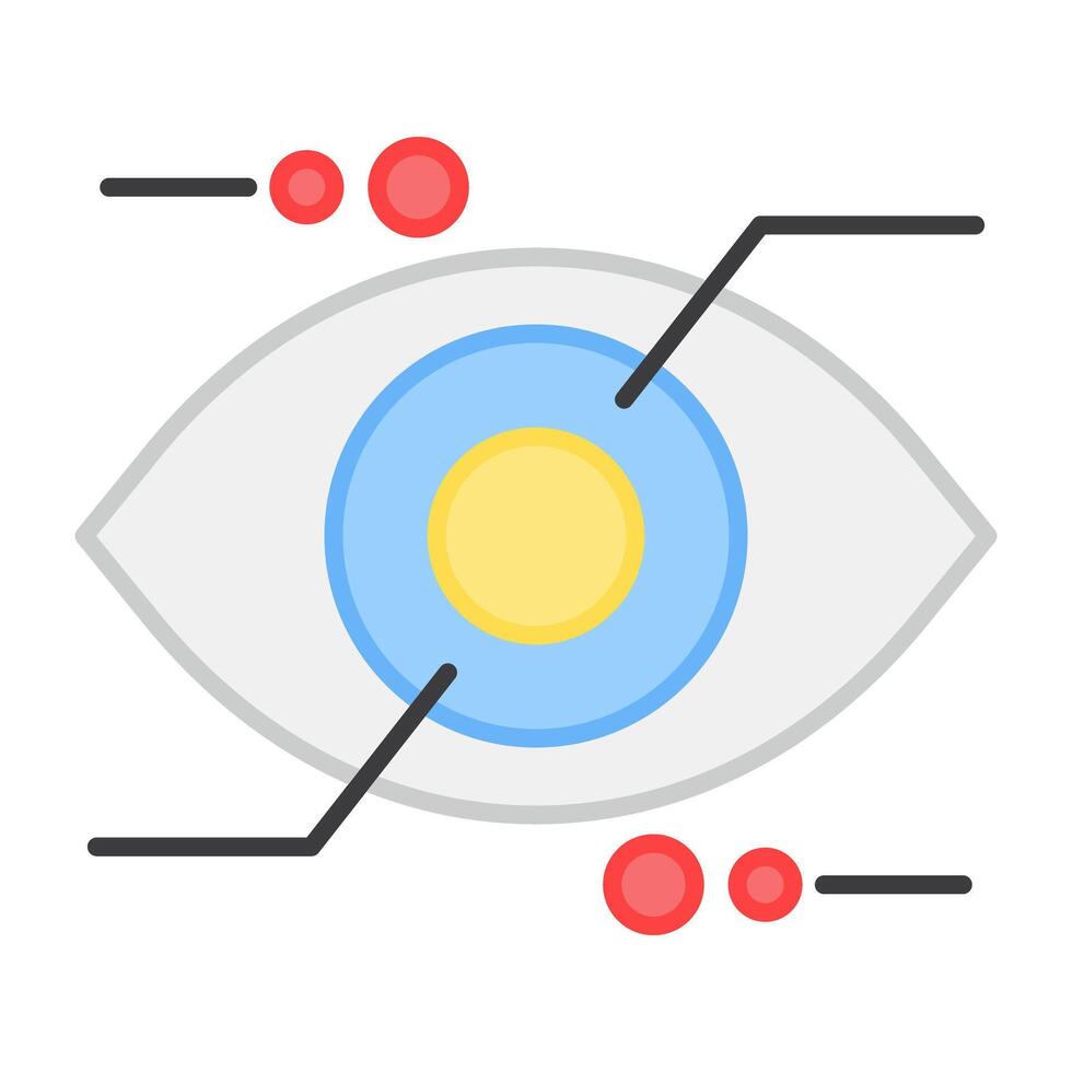Eye tap icon in unique design vector