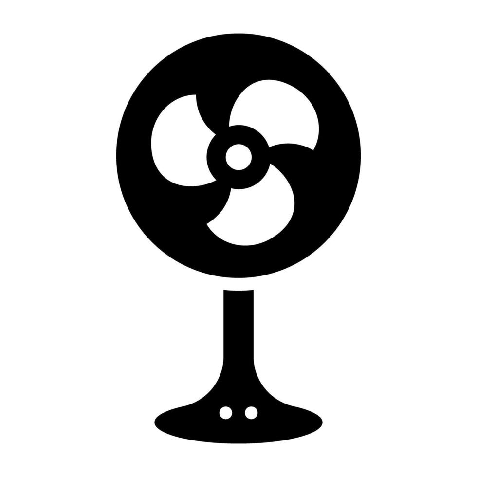 A solid design, icon of table fan vector