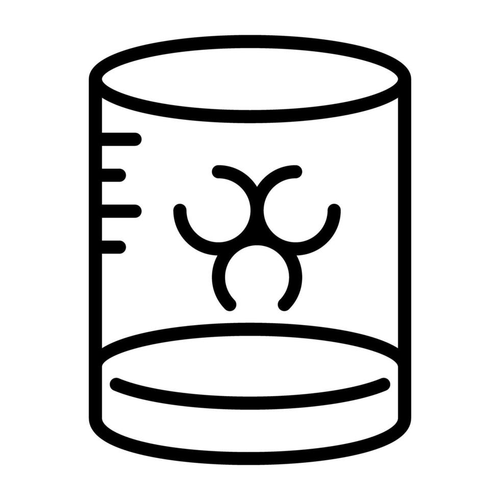 A modern style icon of toxic beaker vector