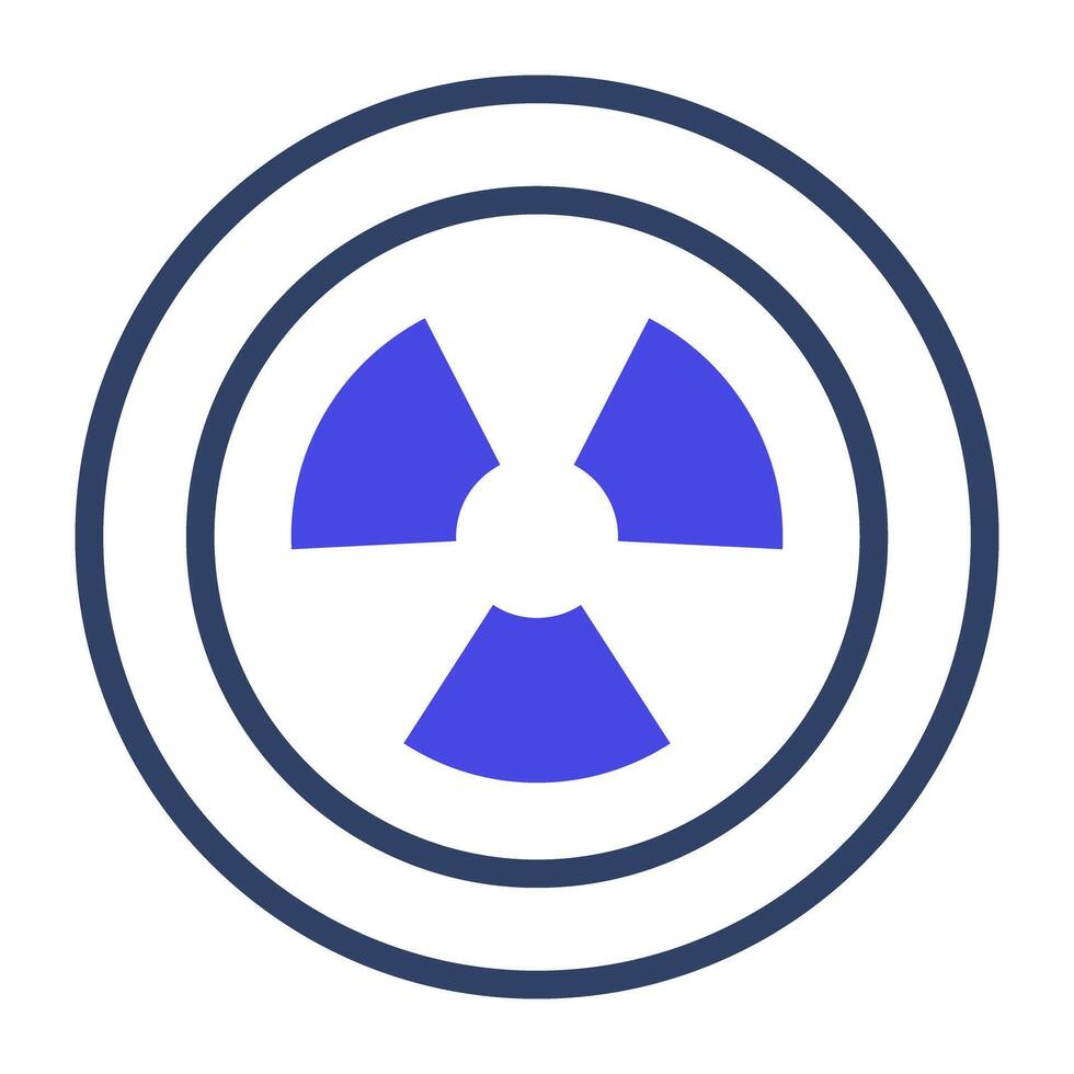 A flat design, icon of radiation vector