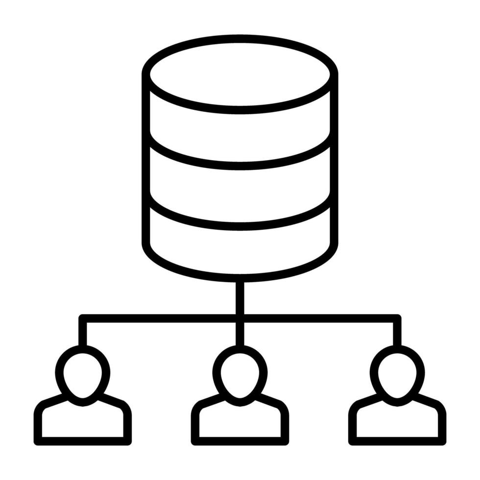 Modern design icon of database network vector