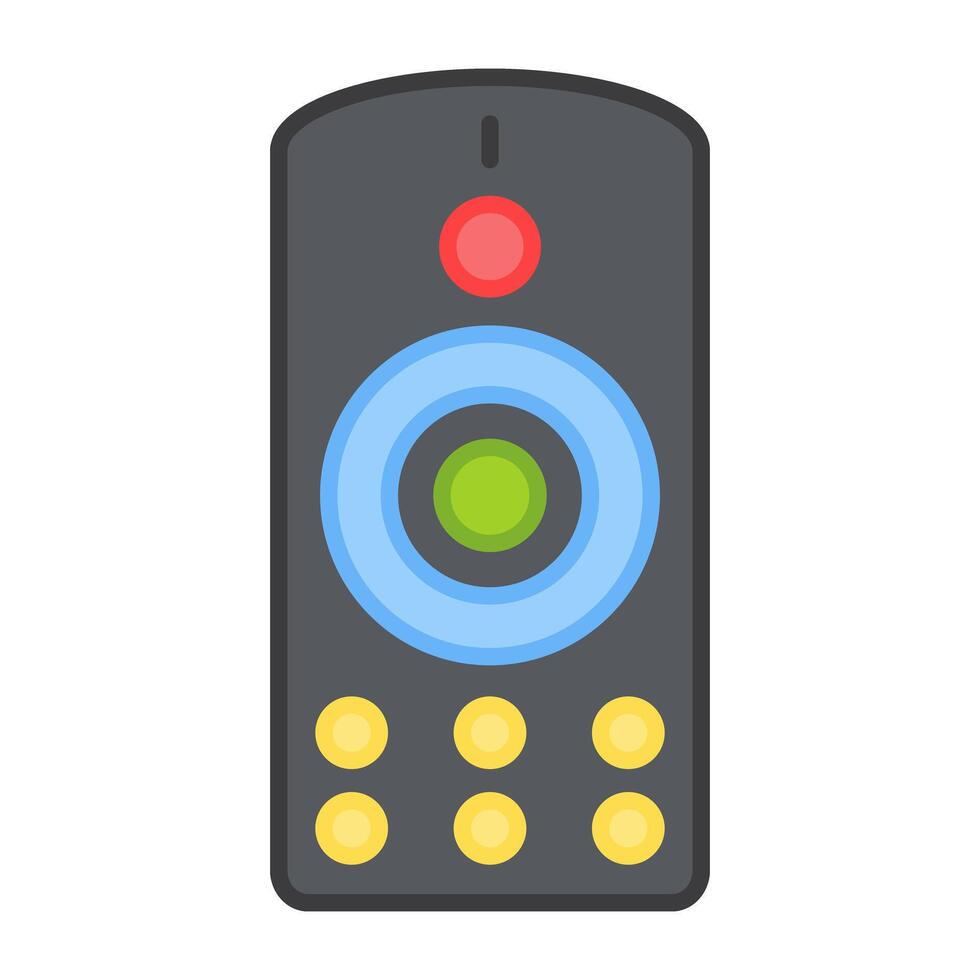 An editable design icon of TV remote vector