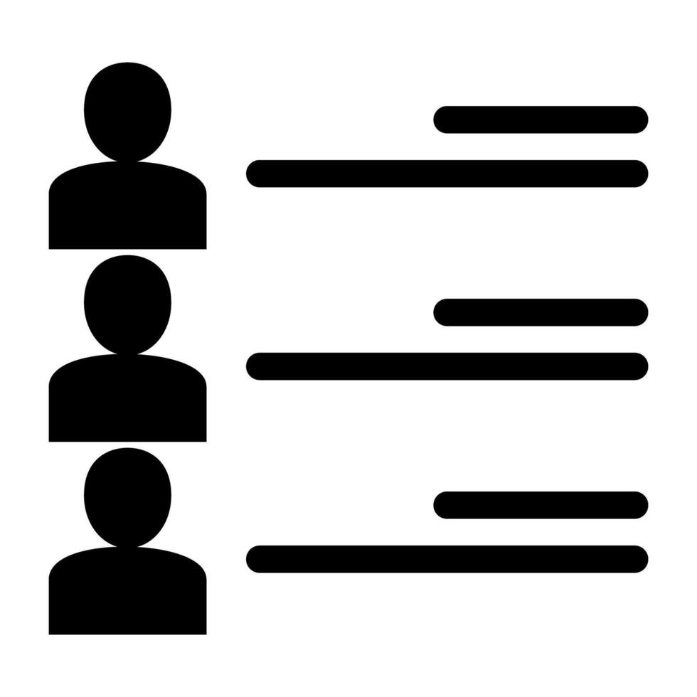 A glyph design, icon of employee skills vector