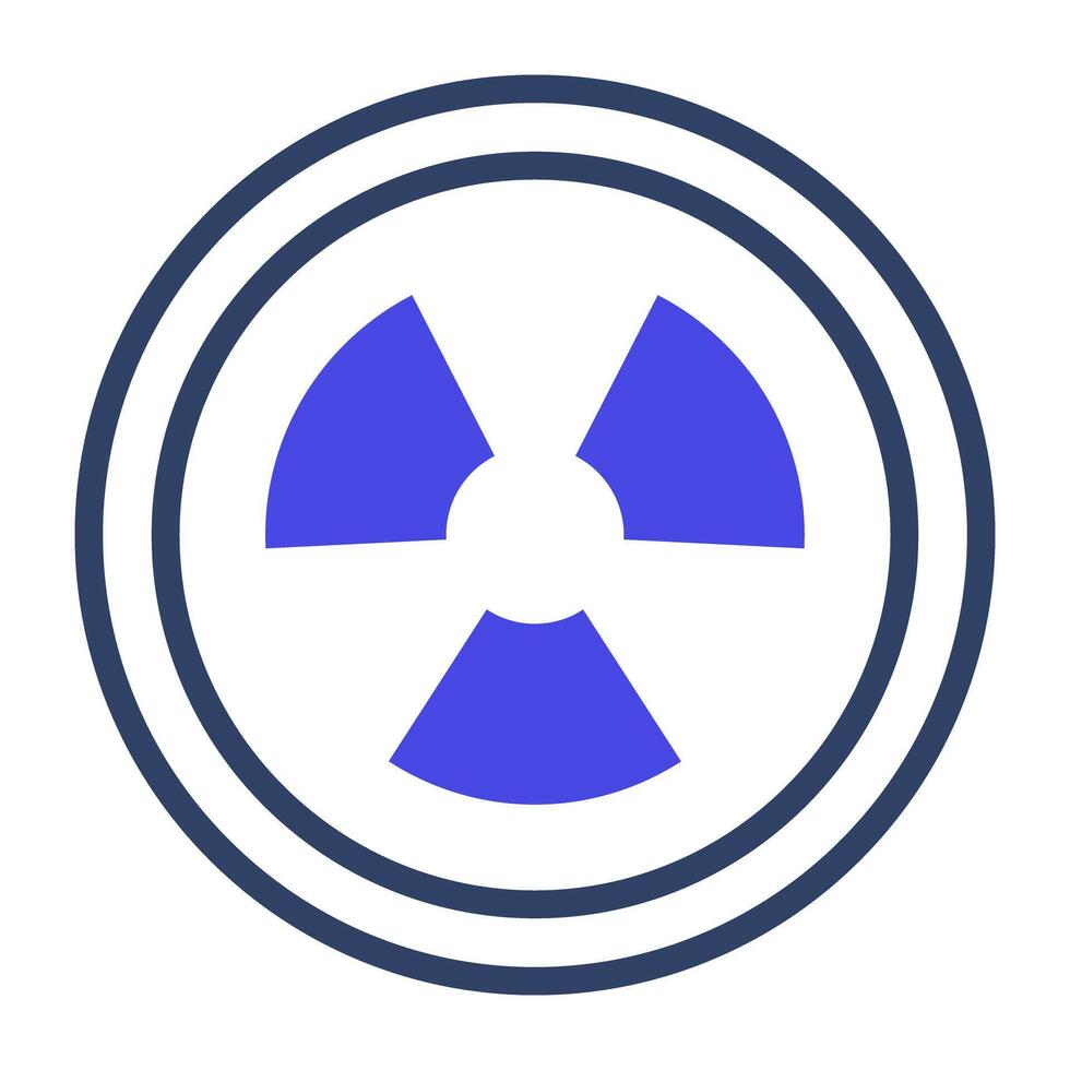 A flat design, icon of radiation vector
