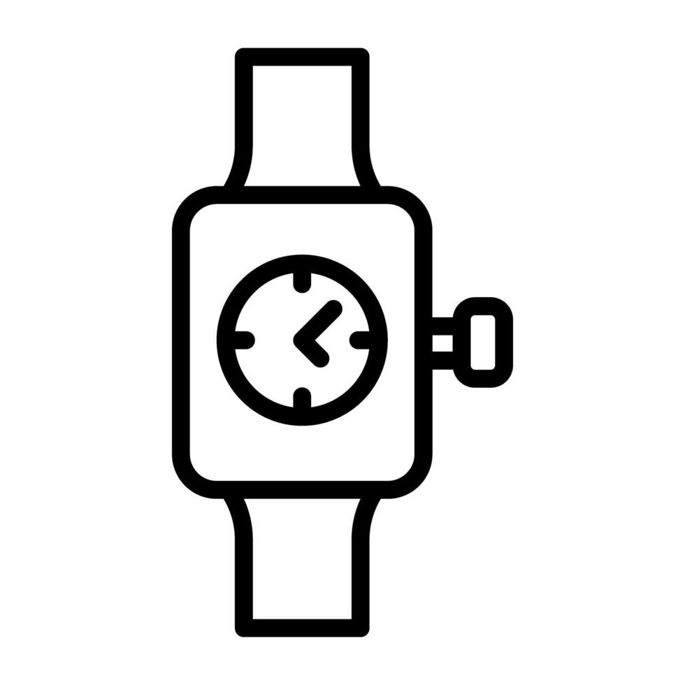 un lineal diseño, icono de reloj vector