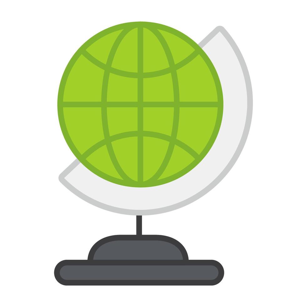A creative design icon of table globe vector