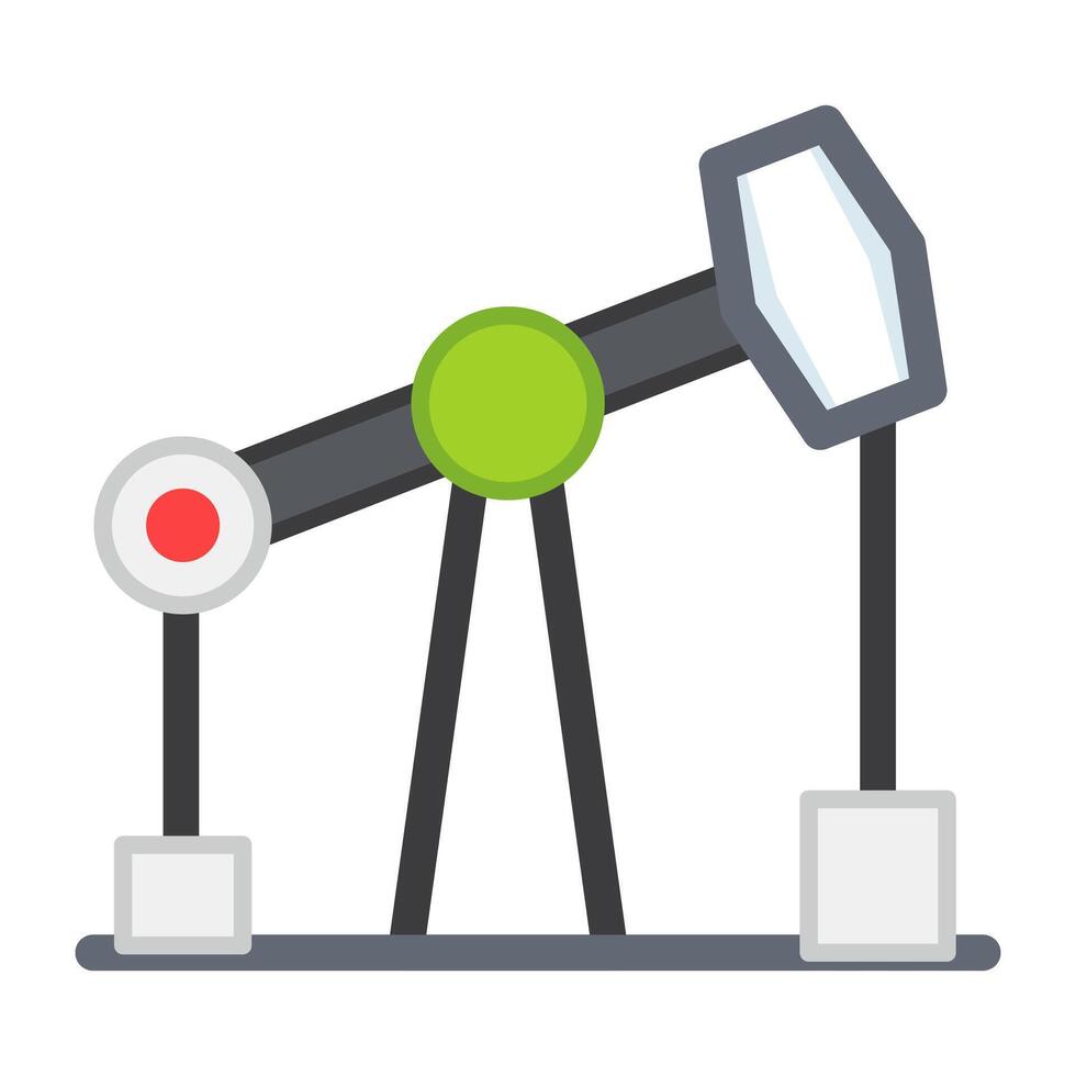 A flat design, icon of oil platform vector