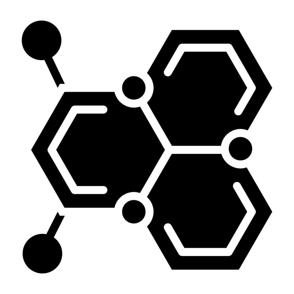 Trendy design icon of chemical compound structure vector