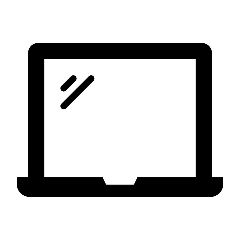 A glyph design, icon of desktop vector