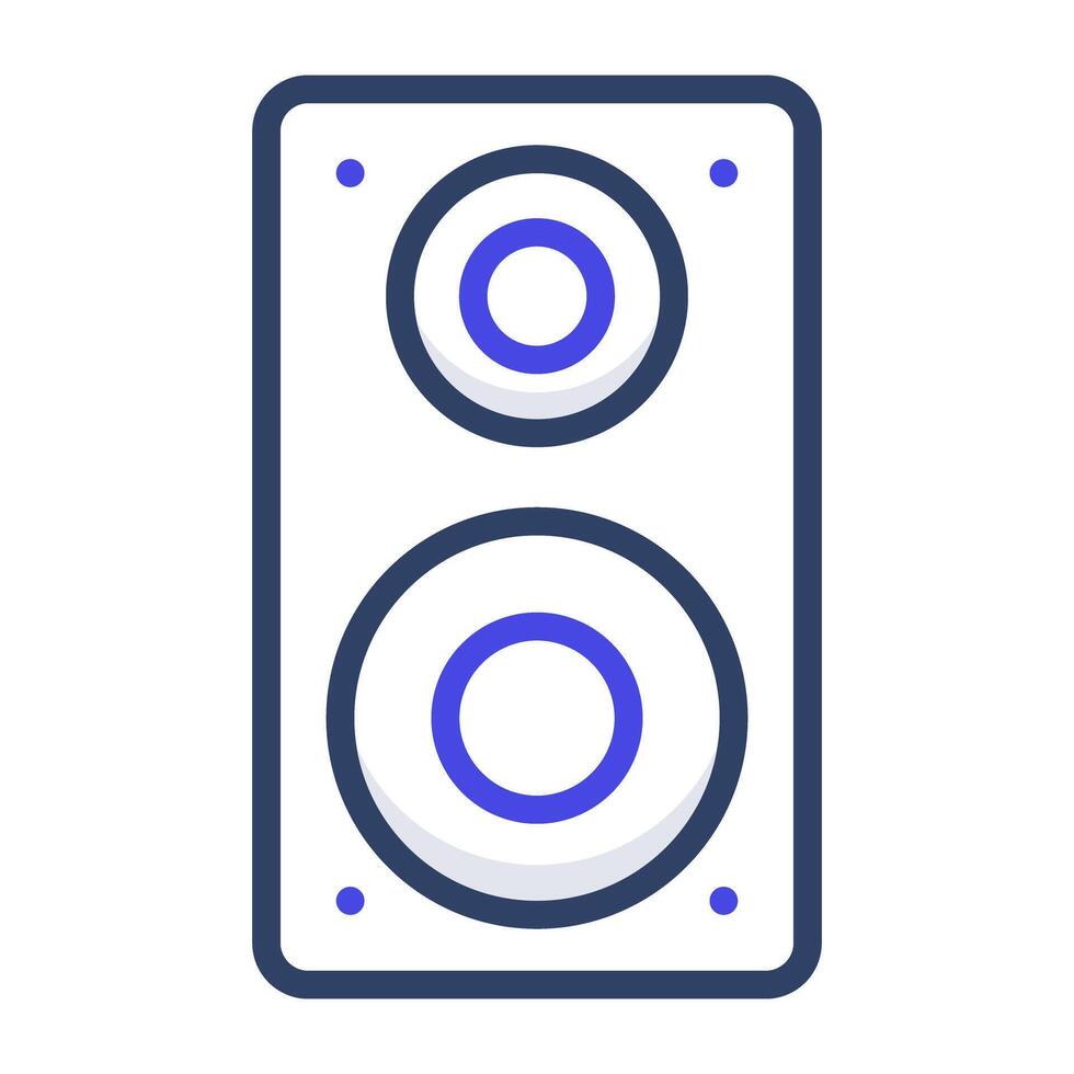 A flat design, icon of sound system vector