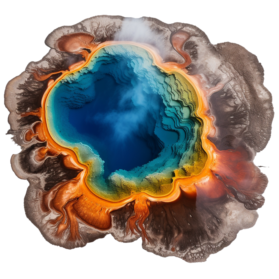 AI generated Water yellowstone gheizer clip art png
