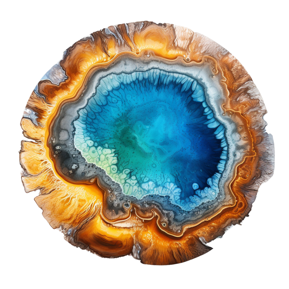 AI generated Water yellowstone gheizer clip art png