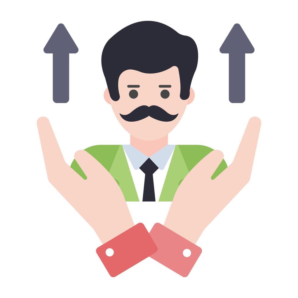 An icon design of employee care vector