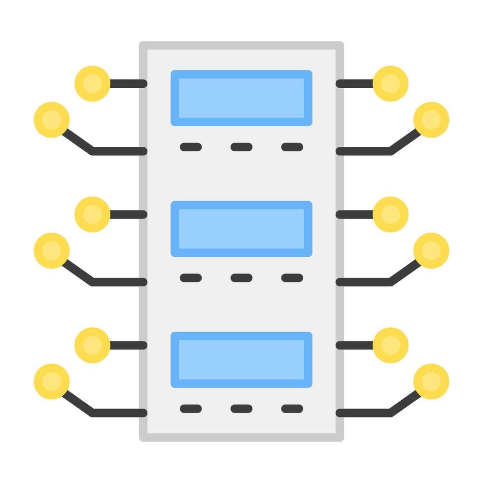 moderno diseño icono de datos servidor estante vector