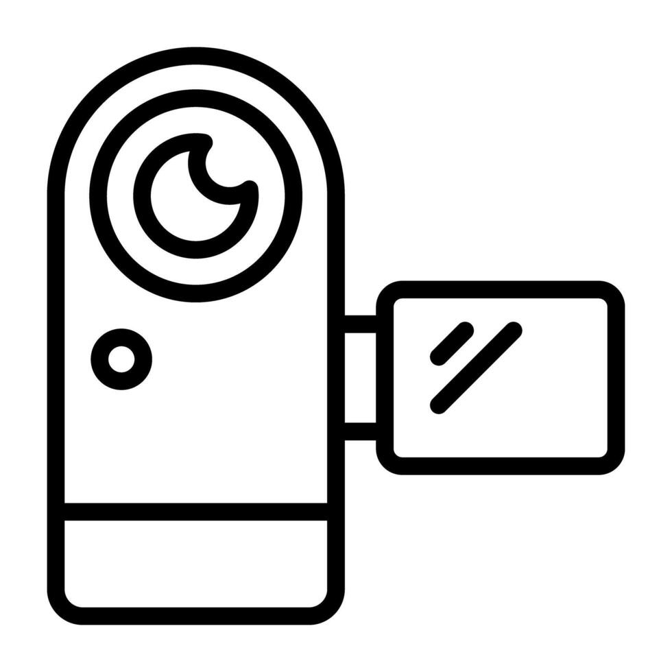 A linear design, icon of camera vector