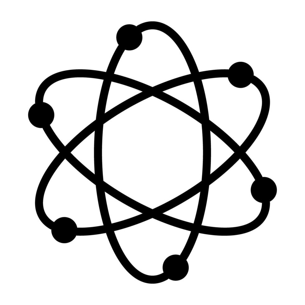 Trendy design of atom, editable vector