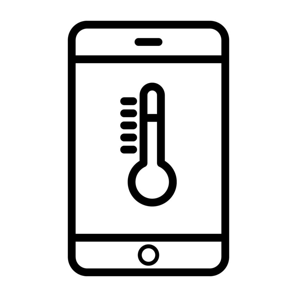 Mobile weather app icon in trendy design vector