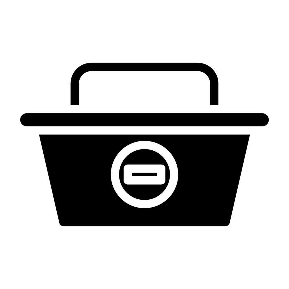 Modern style icon of grocery bucket vector