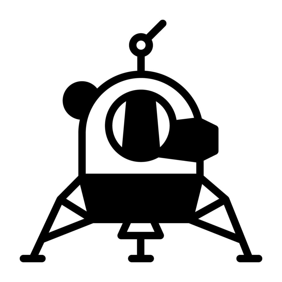 solid vector design of lander icon