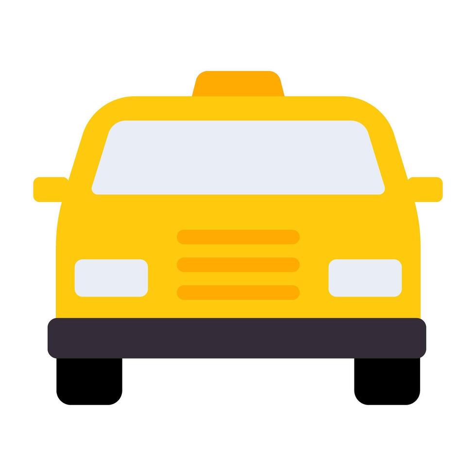 Flat vector design of cab