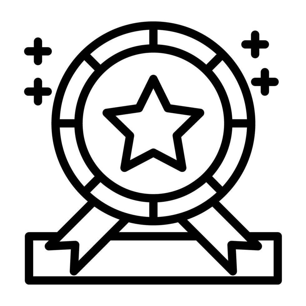 An icon design of star badge, editable vector