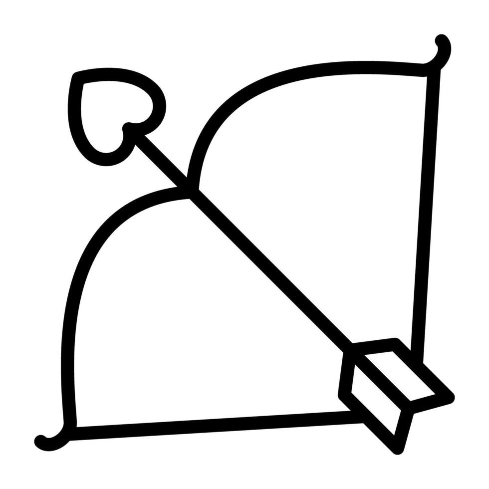 An icon design of archery, editable vector