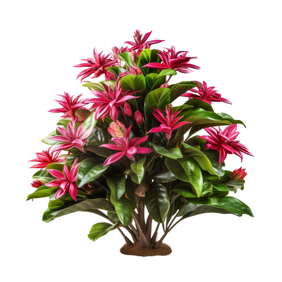 ai generado tropical planta flor arbusto acortar Arte png