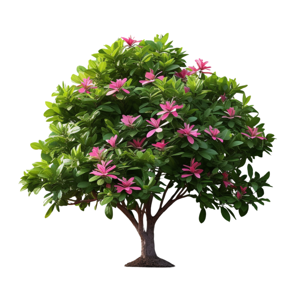 AI generated Tropical plant flower bush clip art png