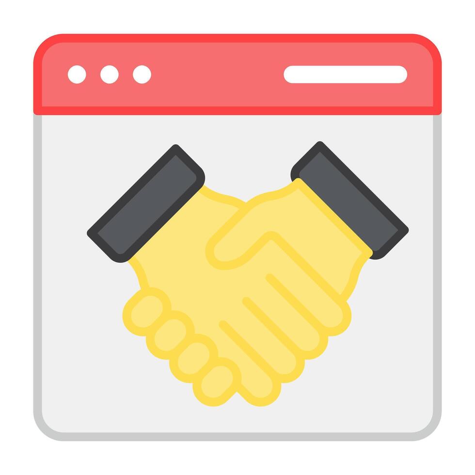 A flat design, icon of online deal vector