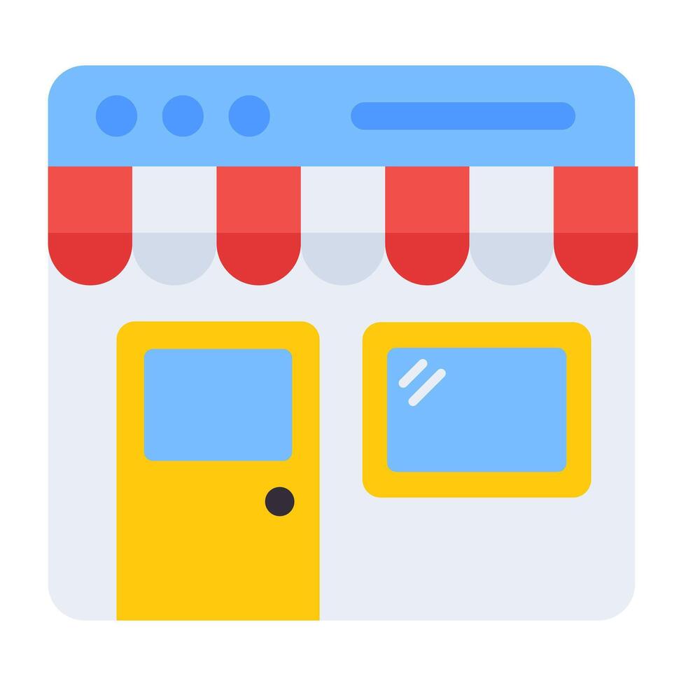 A flat design, icon of web shop vector