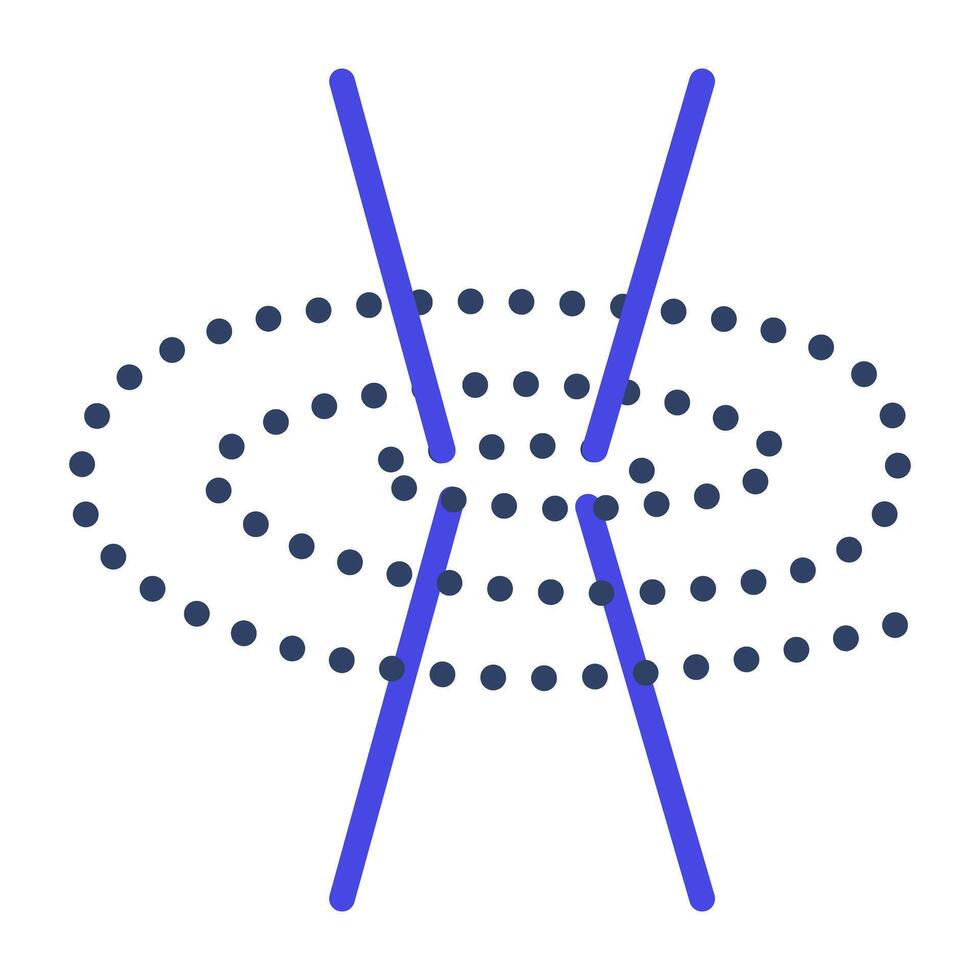 A modern technology icon of chromosome vector