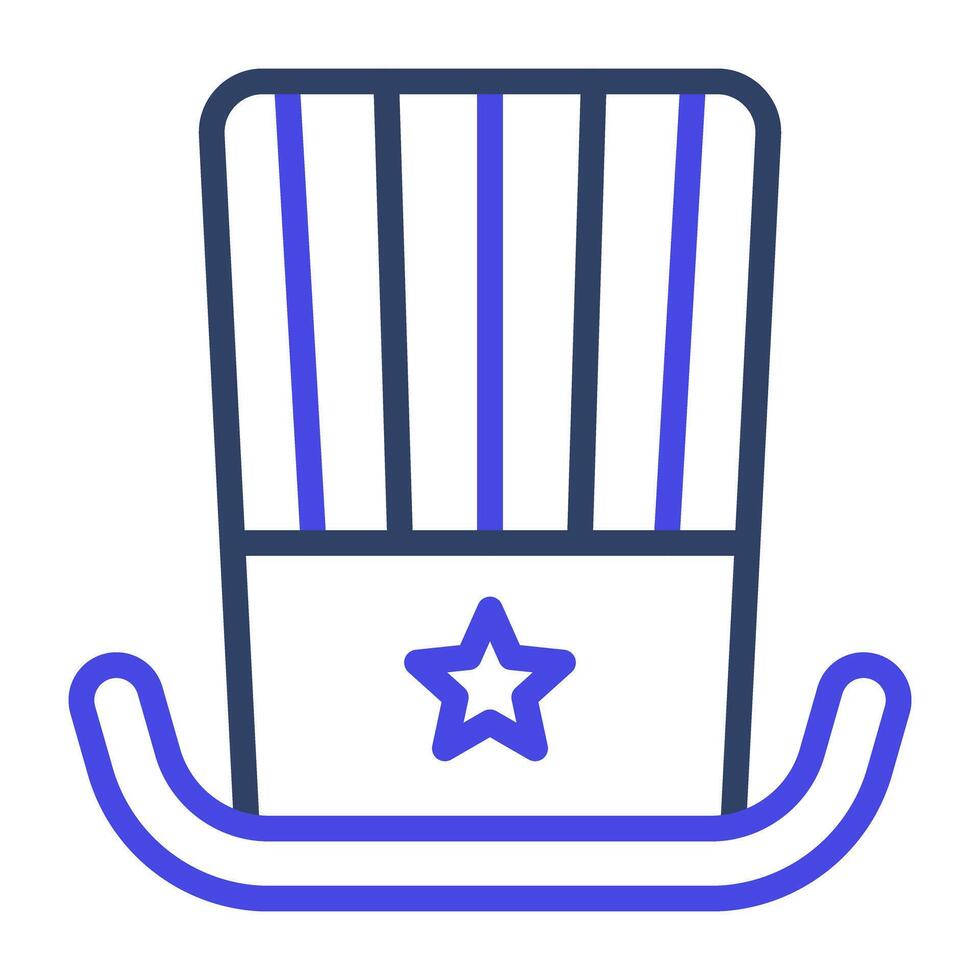 A headwear accessory icon, flat design of us hat vector