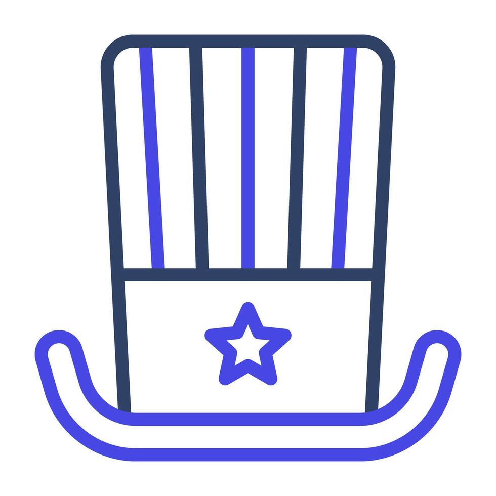 A headwear accessory icon, flat design of us hat vector