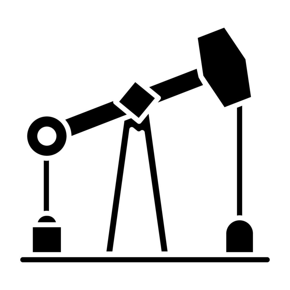 un glifo diseño, icono de petróleo plataforma vector