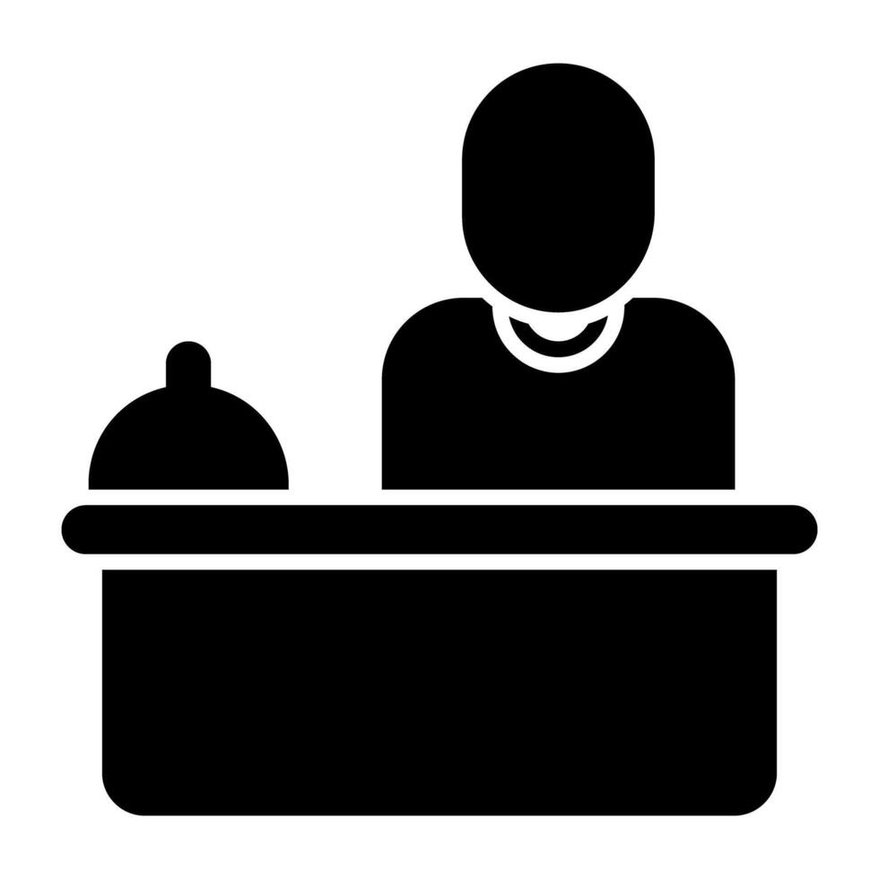 A trendy vector design of reception desk