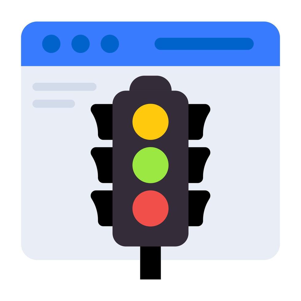 A flat design, icon of web traffic vector