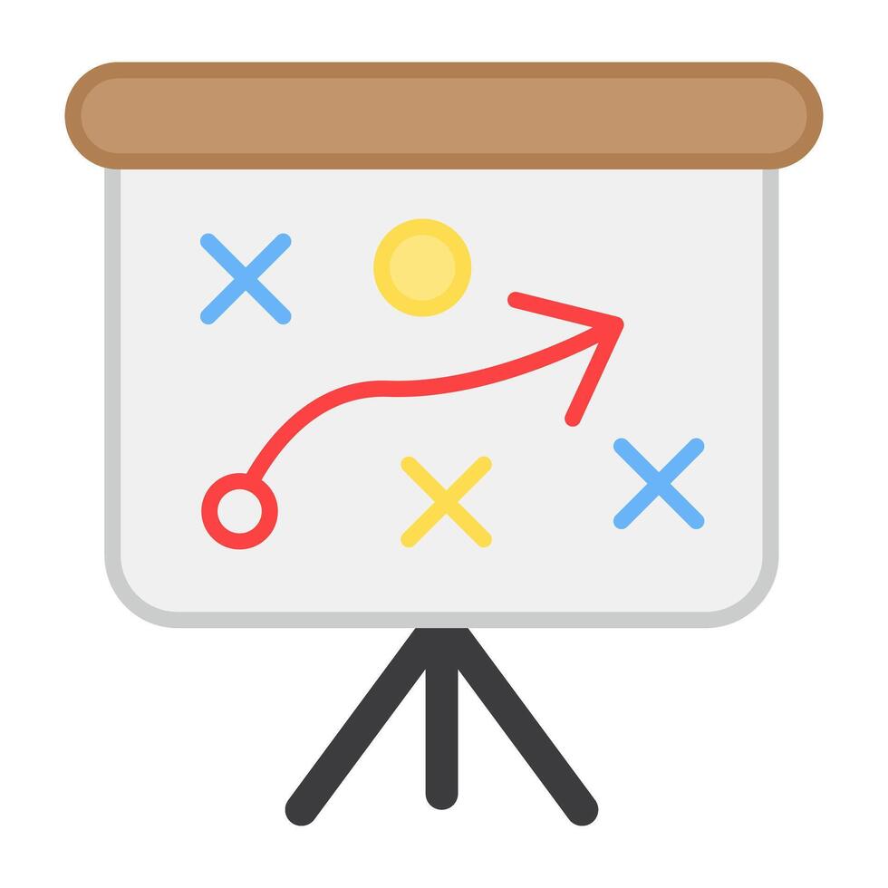 A flat design, icon of tactics vector