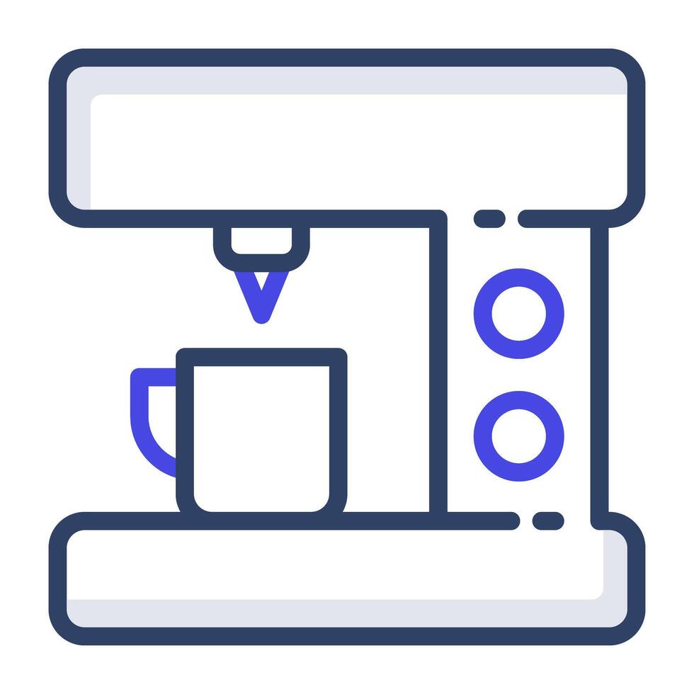 A outline design, icon of coffee machine vector