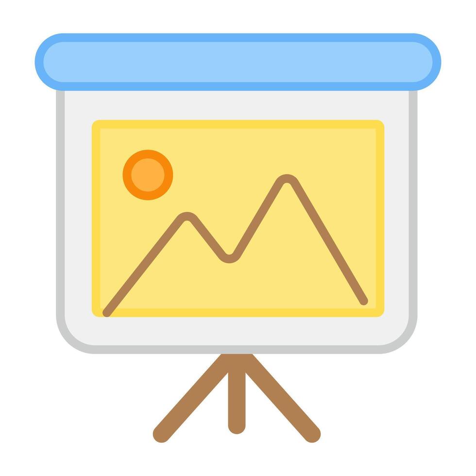 A flat design, icon of landscape vector