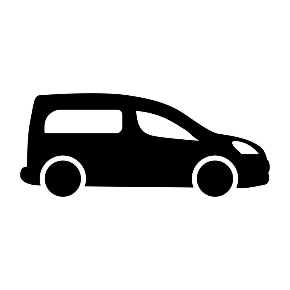 Minicar, solid design of private transport vector
