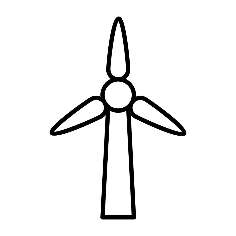 un lineal diseño, icono de viento turbina vector