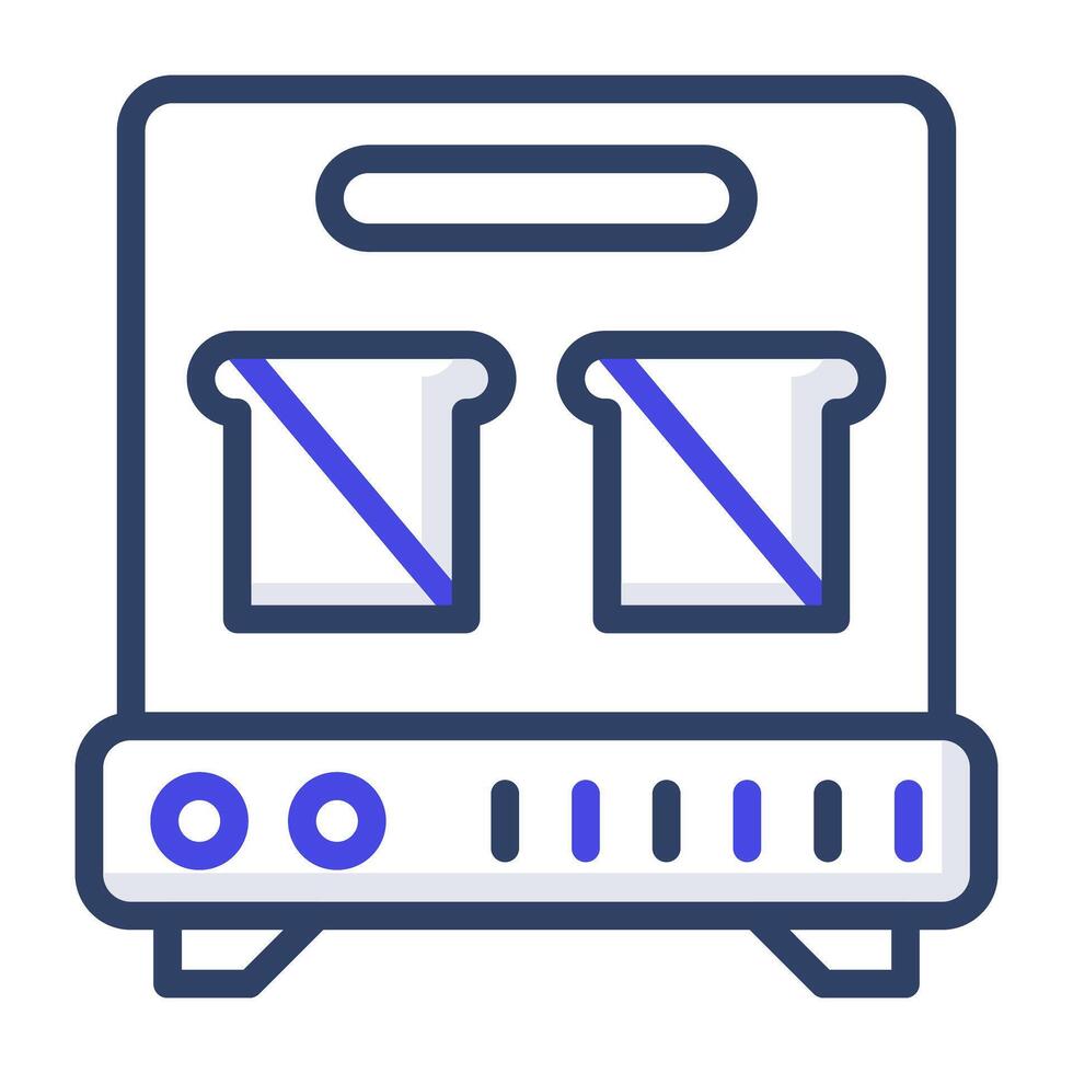A outline design, icon of dishwasher vector