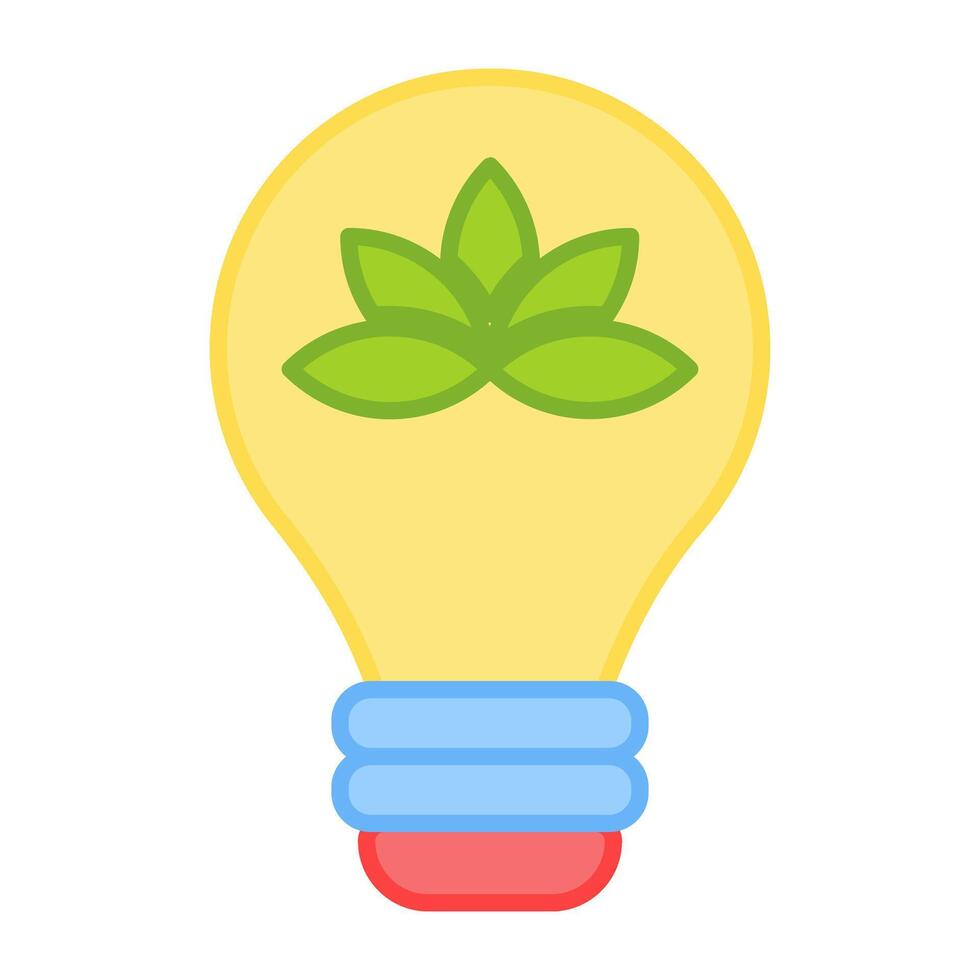 A flat design, icon of eco light vector