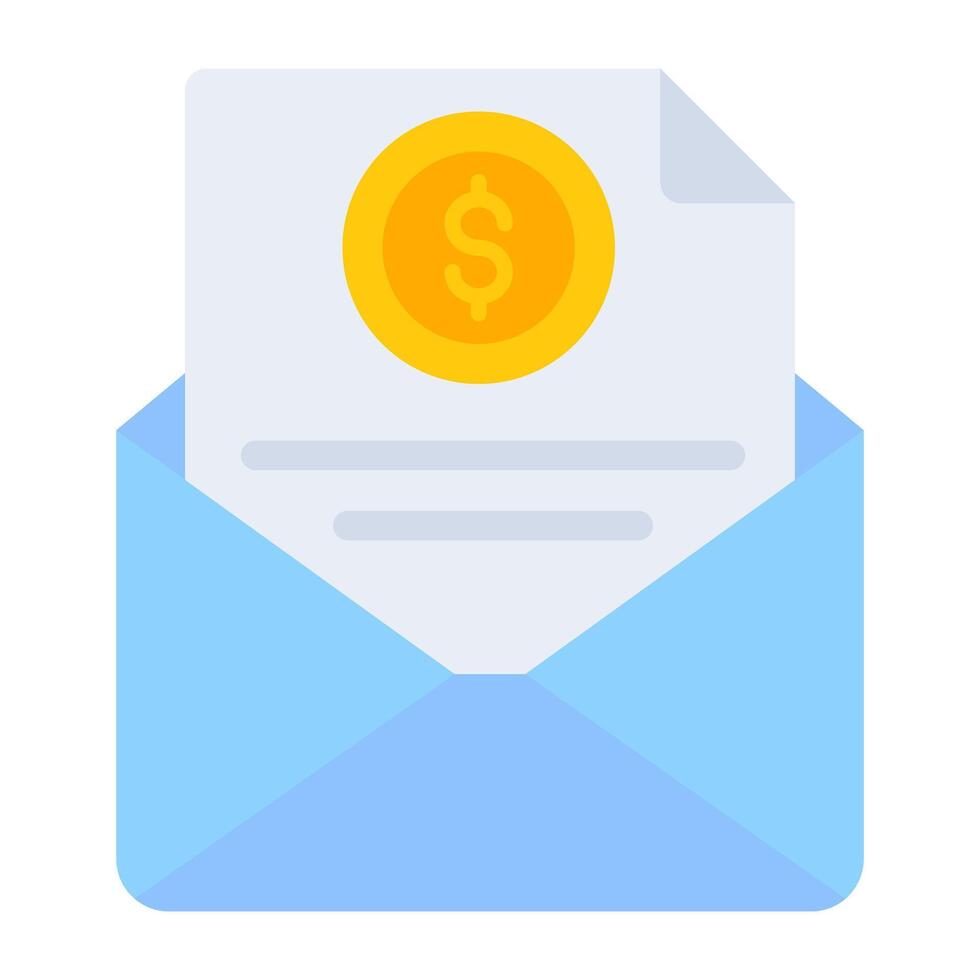 A colorful design vector of financial mail