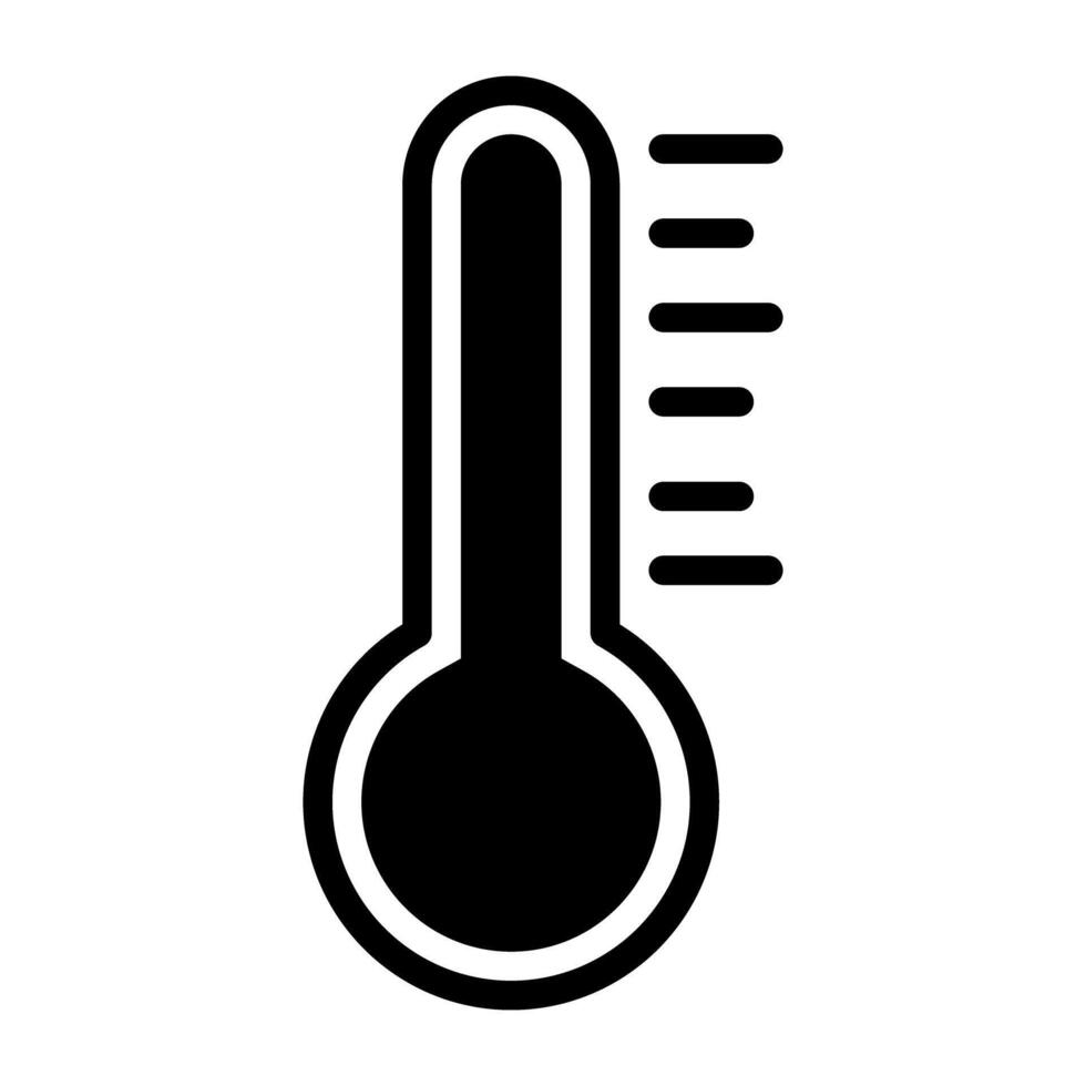 un temperatura medición calibre icono, termómetro vector