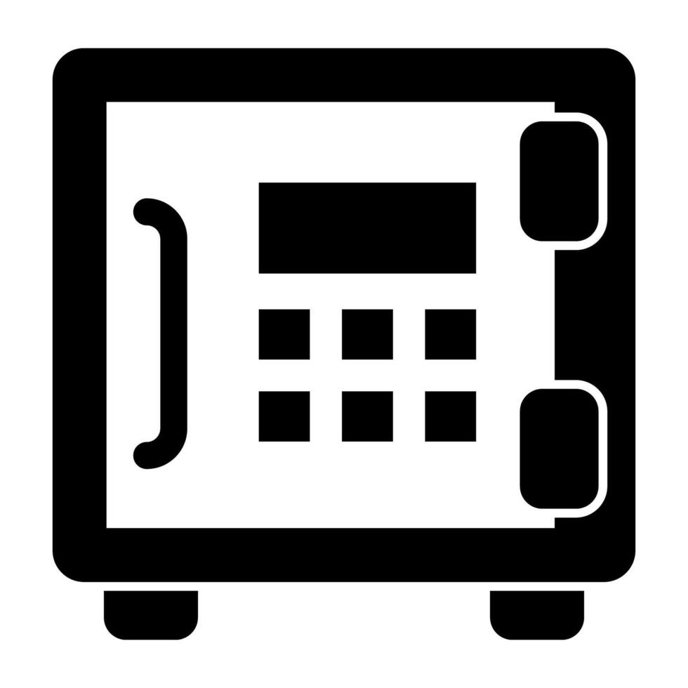 A glyph design, icon of digital locker vector