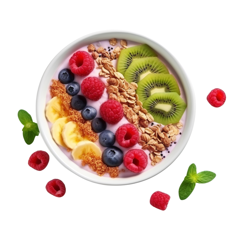AI generated Smoothie bowl clip art png
