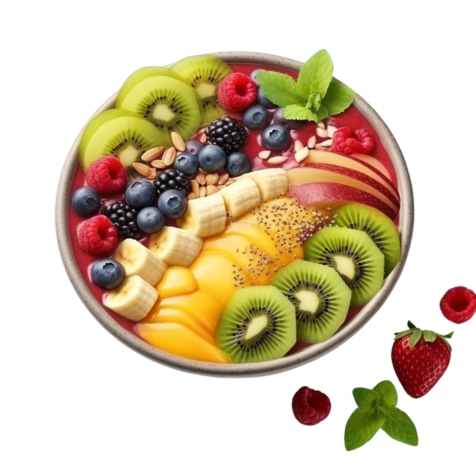 AI generated Smoothie bowl clip art png