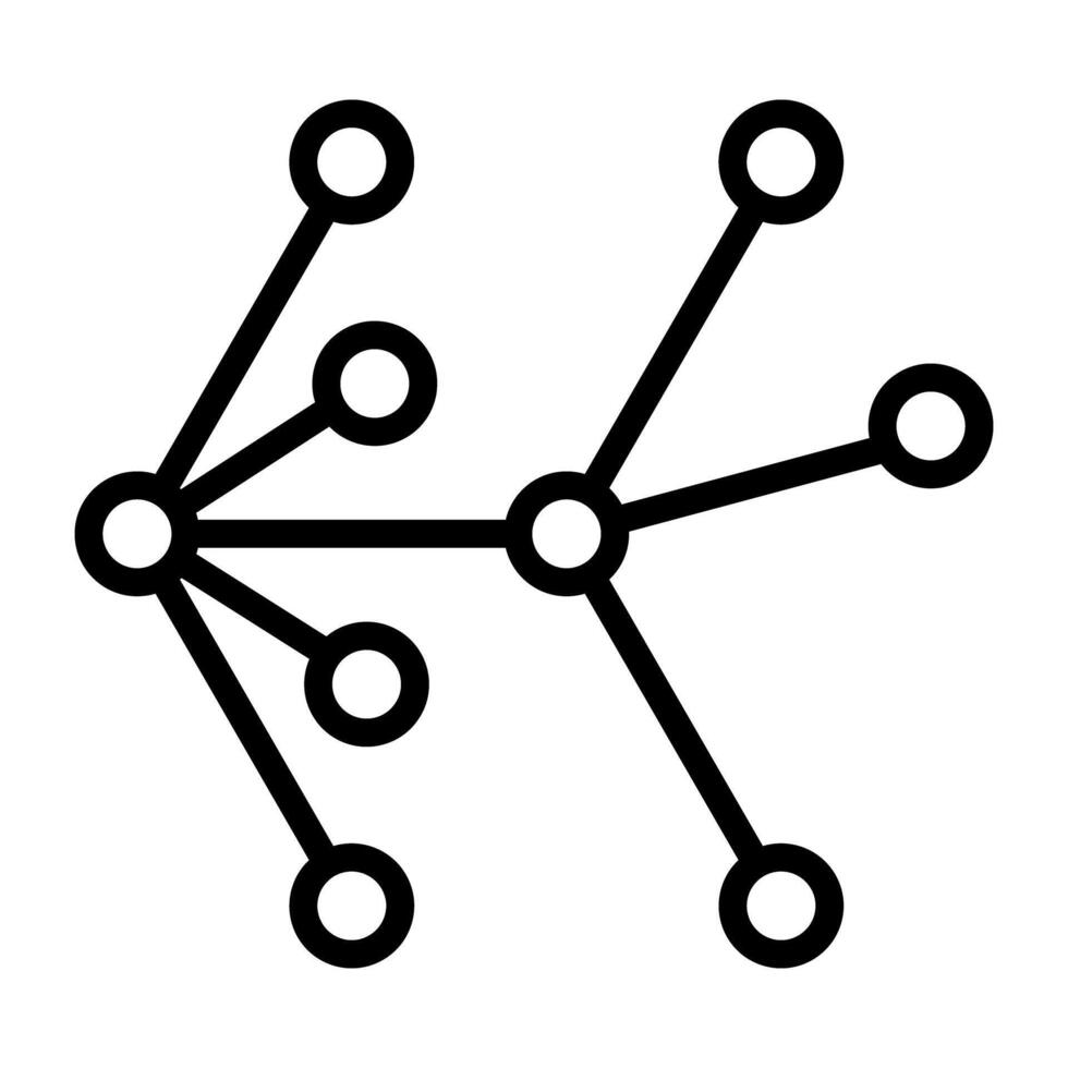 A linear design, icon of chemical formula vector