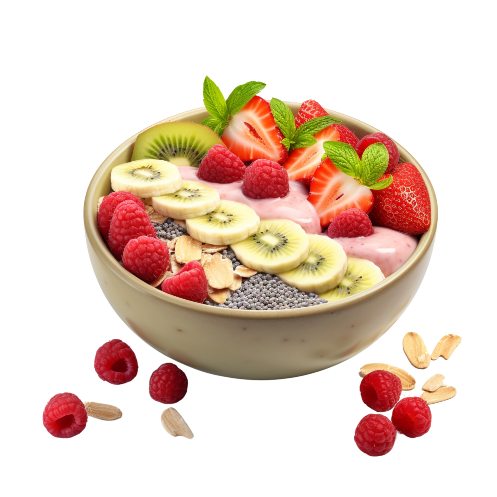 AI generated Smoothie bowl clip art png